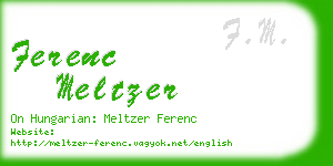 ferenc meltzer business card